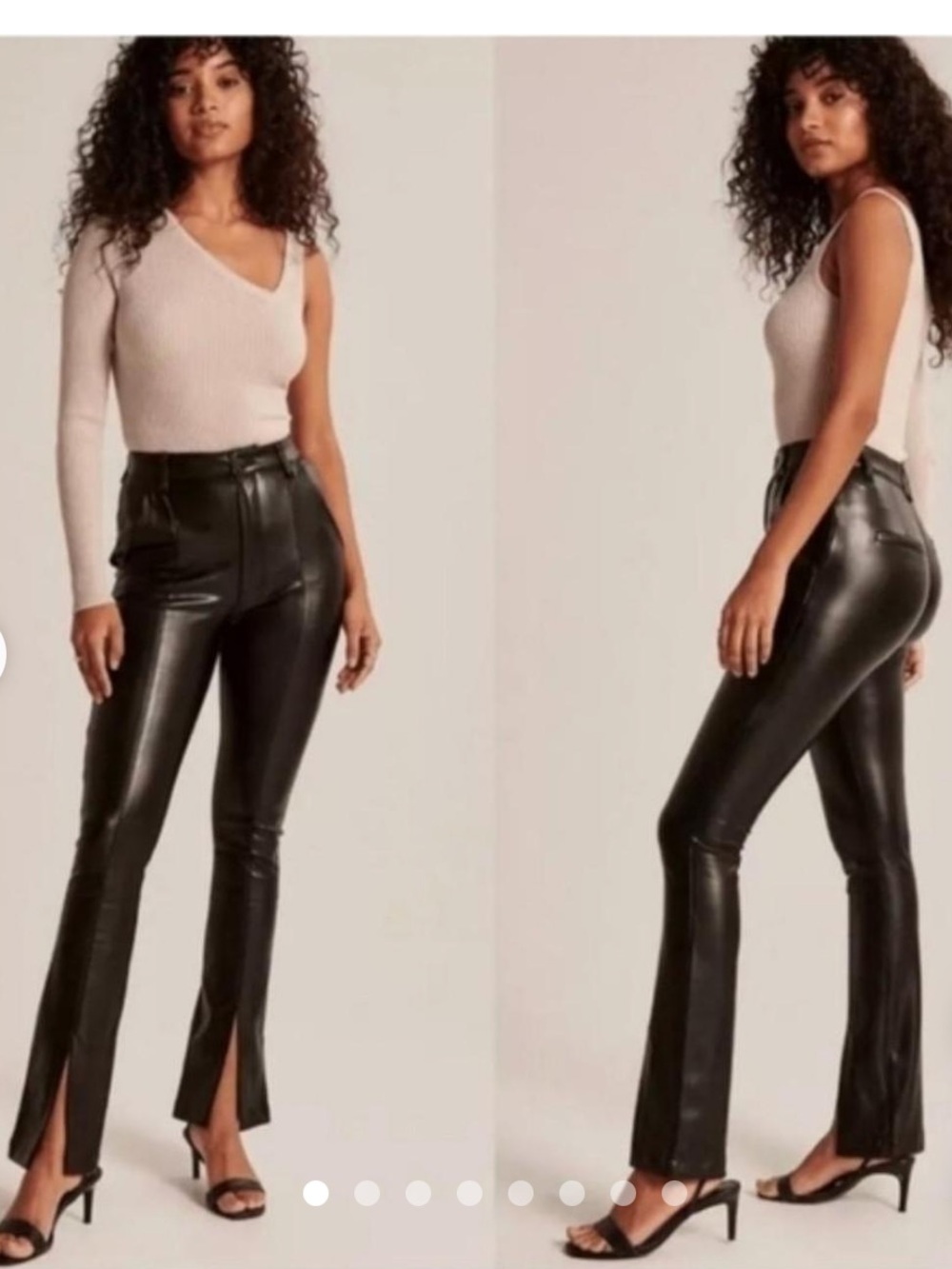 Abercrombie & Fitch The Skinny Ultra High Rise Black Faux Leather Pants SZ 2